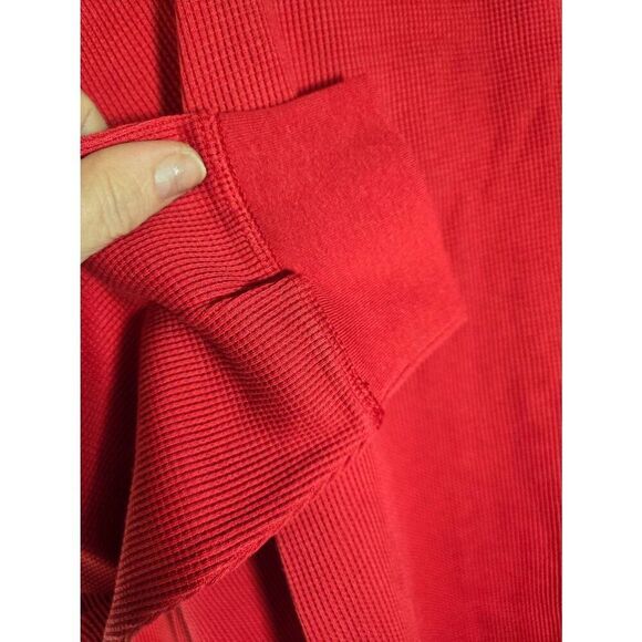 Gap Mens Size Large Red Thermal Waffle Knit Shirt - Picture 2 of 6